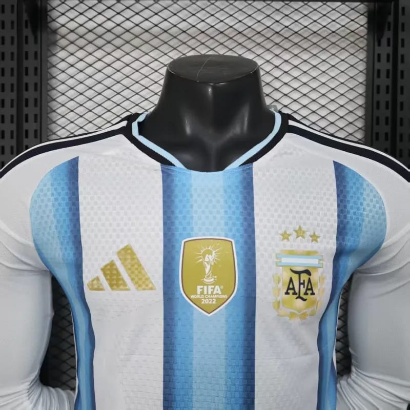 Argentina Authentic Soccer Jersey Home Long Sleeve Shirt World Cup 2026 thumbnail 2
