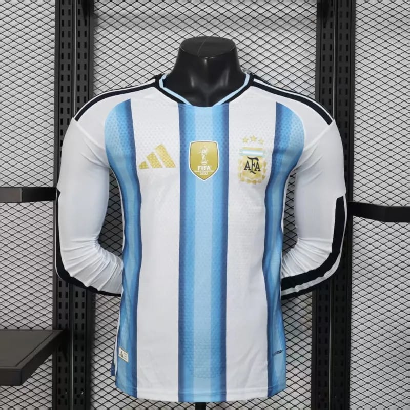 Argentina Authentic Soccer Jersey Home Long Sleeve Shirt World Cup 2026 thumbnail 10
