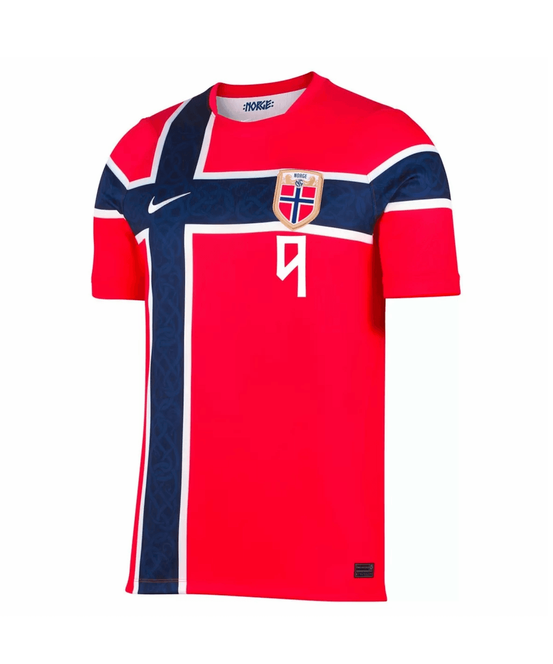 BRAUT HAALAND #9 Norway Football Jersey Home Custom Shirt World Cup 2026 thumbnail 2