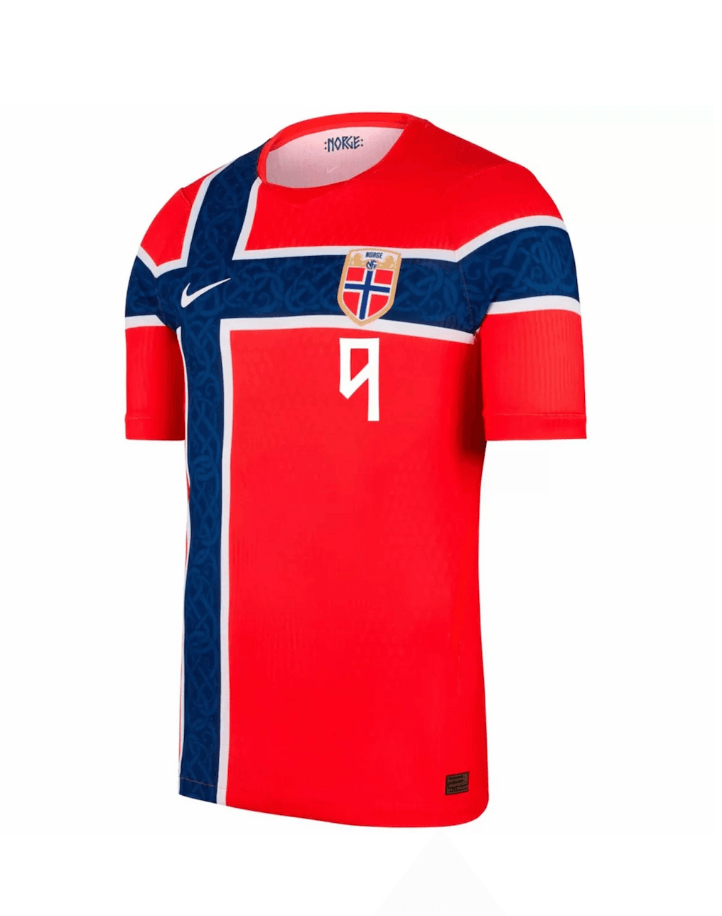 BRAUT HAALAND #9 Norway Authentic Football Jersey Home Shirt World Cup 2026 thumbnail 2