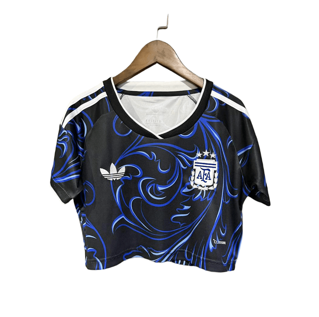 Argentina Soccer Jersey Women's Away Crop Top World Cup 2026 thumbnail 3