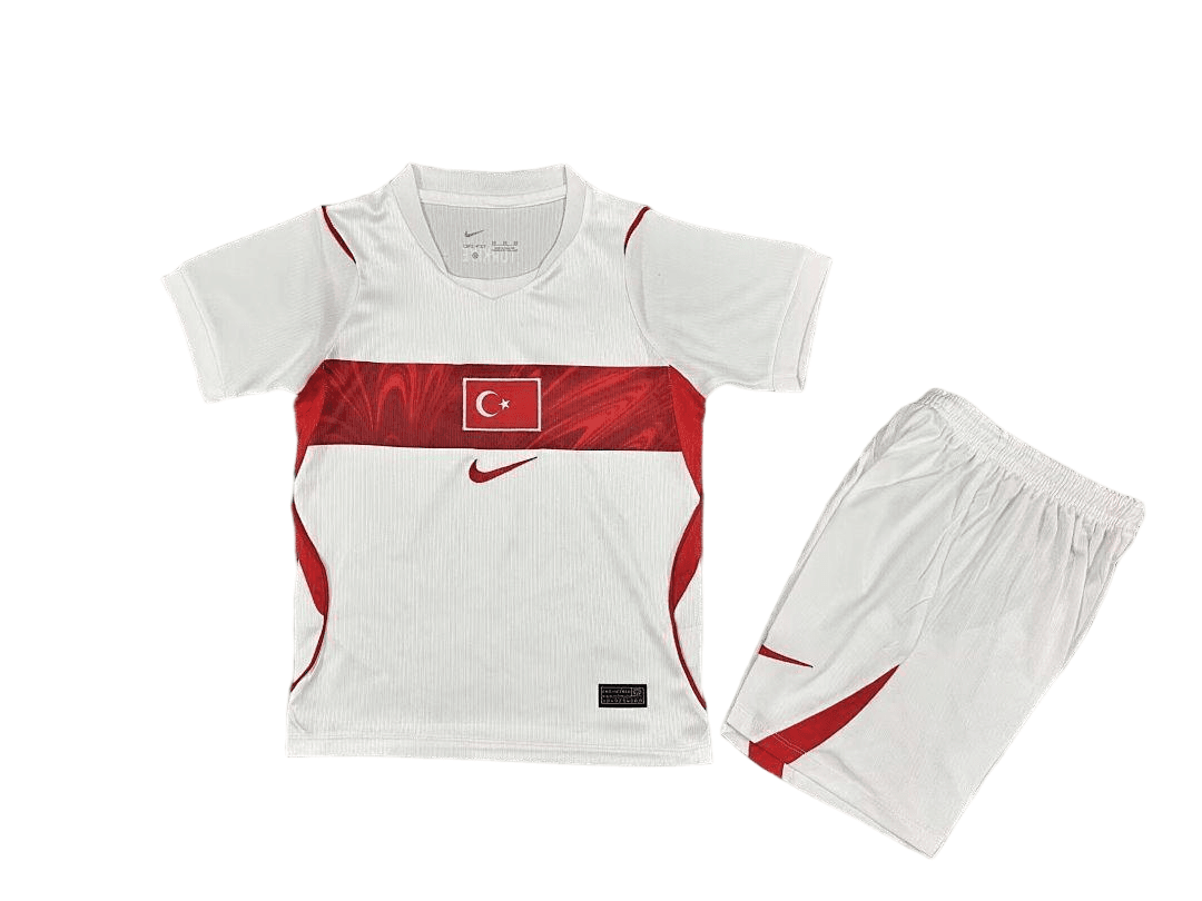 Turkey Football Jersey Away Kids Kit Jersey+Shorts World Cup 2026 thumbnail 3