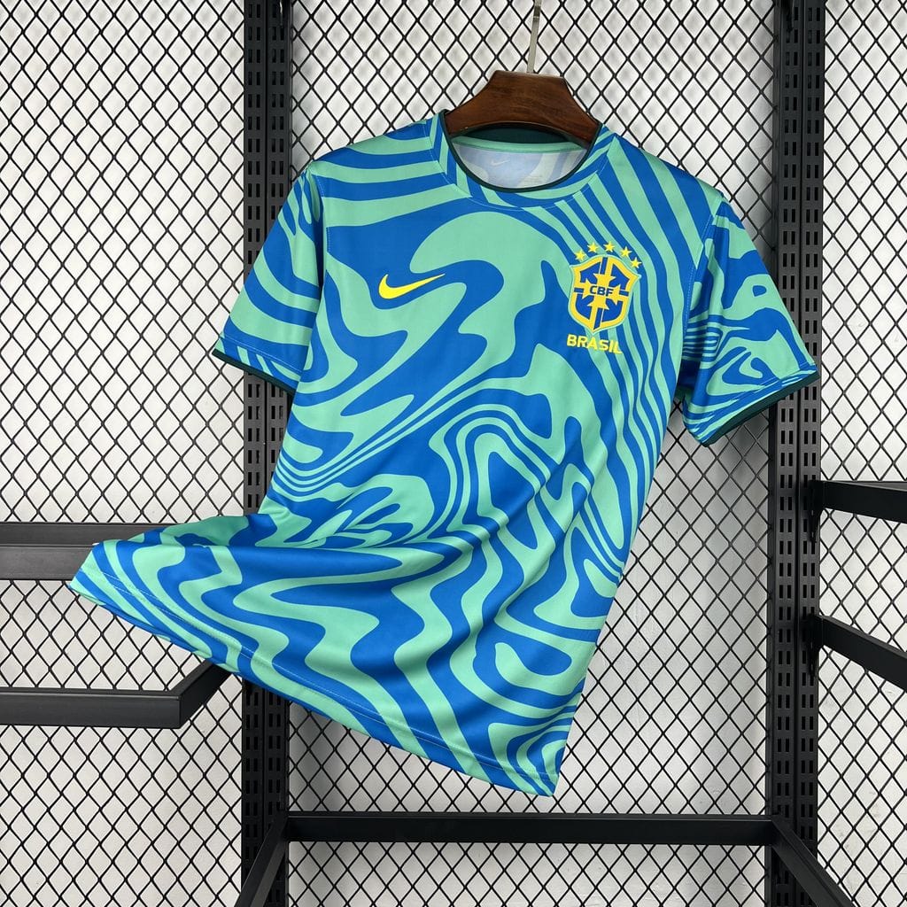 Brazil Soccer Jersey Pre-match Custom Shirt World Cup 2026 thumbnail 6