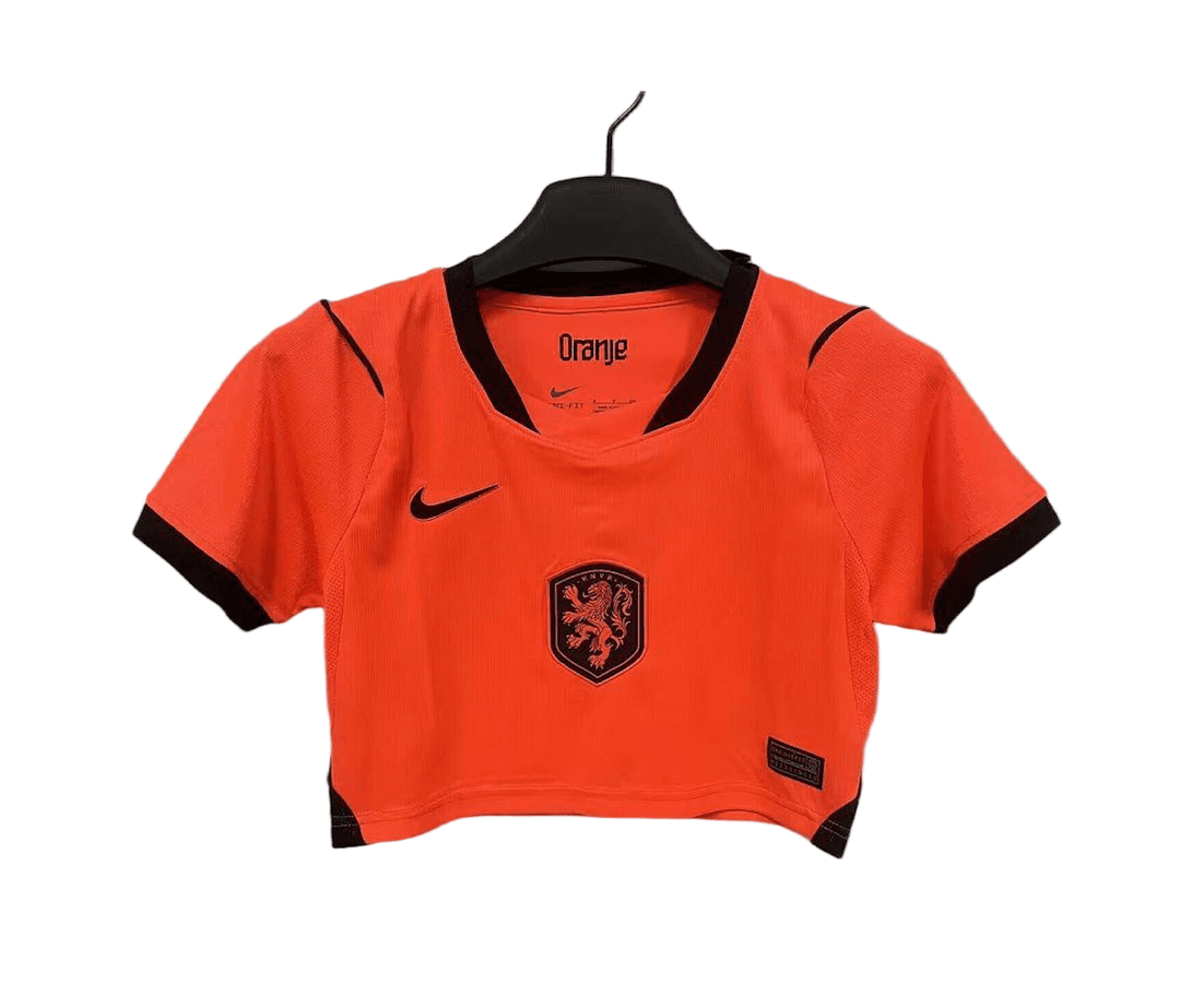 Netherlands Football Jersey Women's Home Crop Top World Cup 2026 thumbnail 3