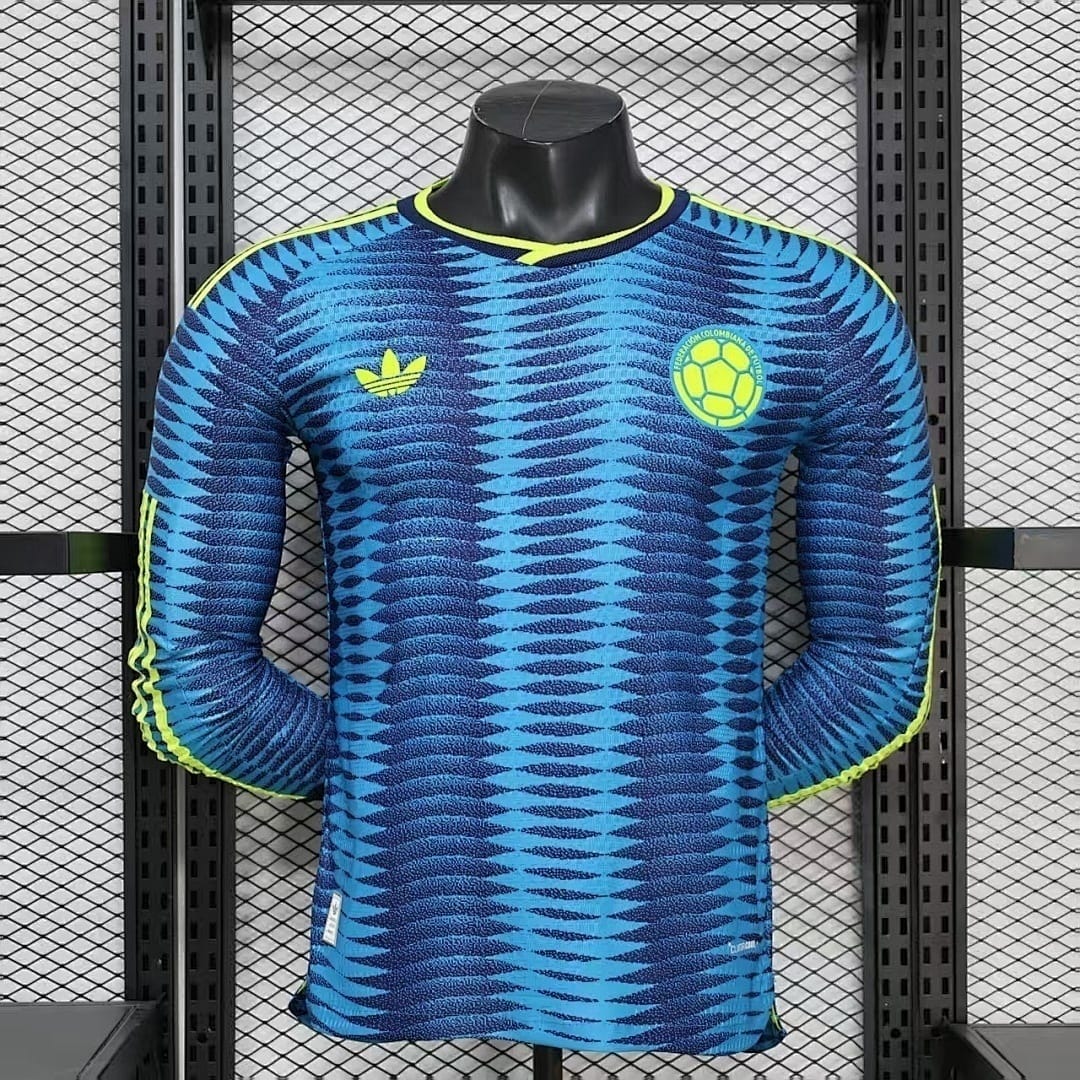 Colombia Authentic Soccer Jersey Away Long Sleeve Shirt World Cup 2026 thumbnail 1