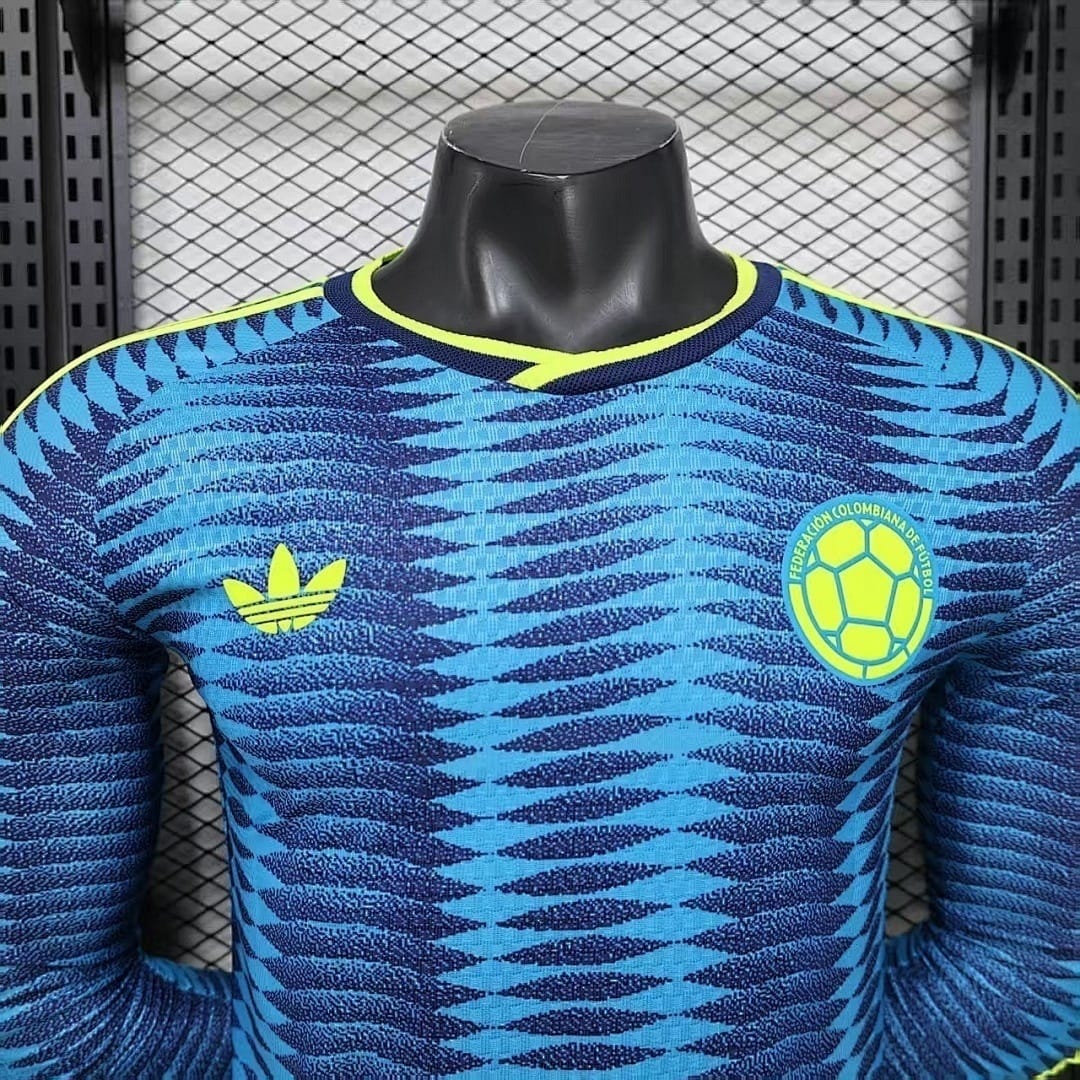 Colombia Authentic Soccer Jersey Away Long Sleeve Shirt World Cup 2026 thumbnail 3