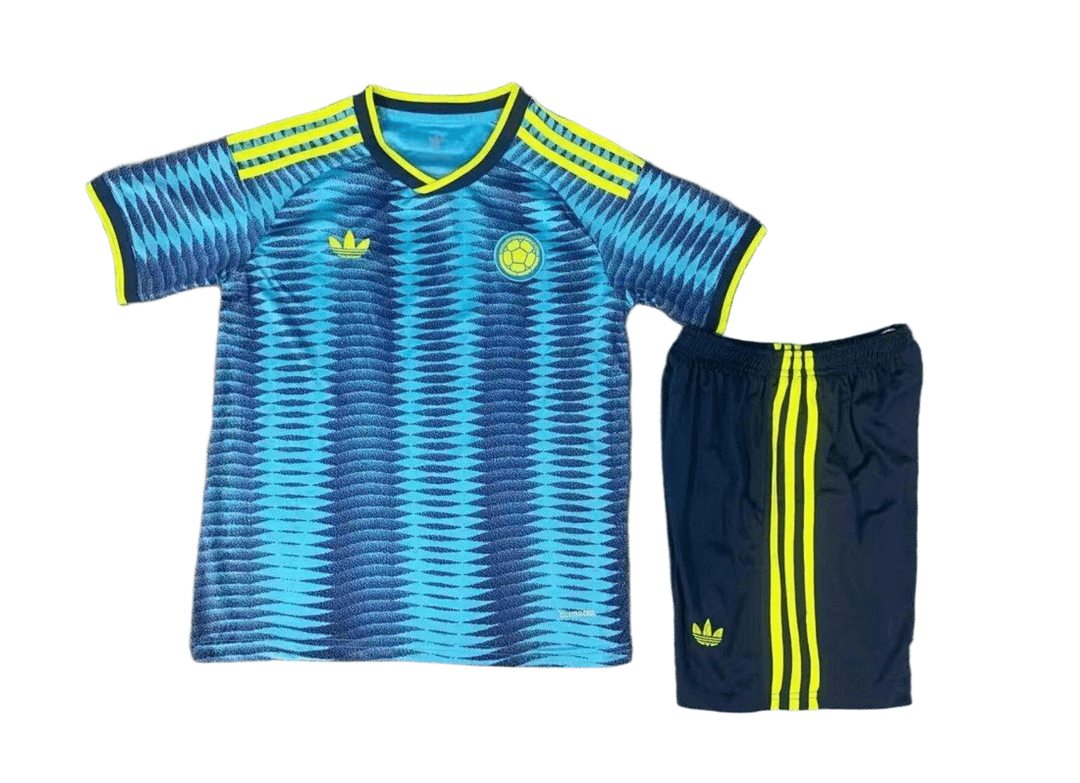 Colombia Soccer Jersey Away Kids Kit Jersey+Shorts World Cup 2026 thumbnail 1