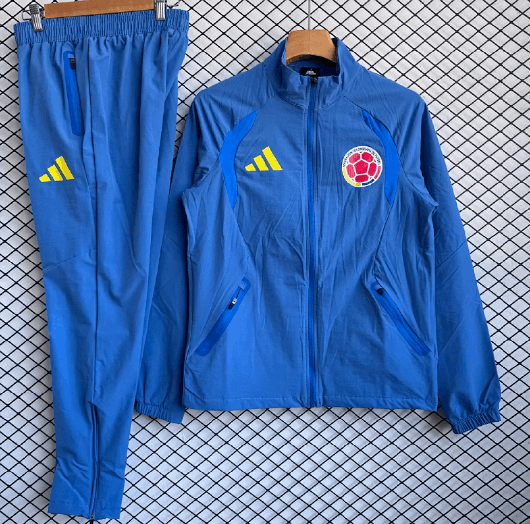Colombia Windbreaker With Pants Blue 2026 World Cup thumbnail 1