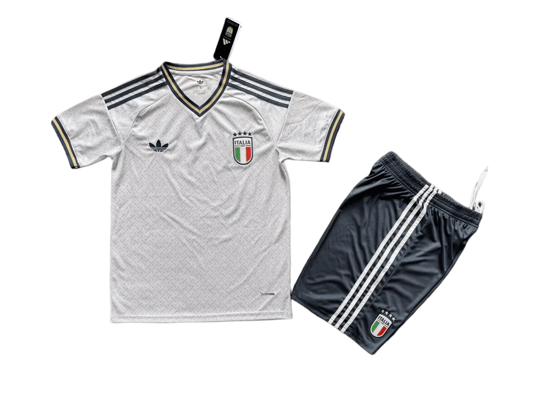 Italy Away Football Uniform Kids Kit Jersey+Shorts World Cup 2026 thumbnail 3