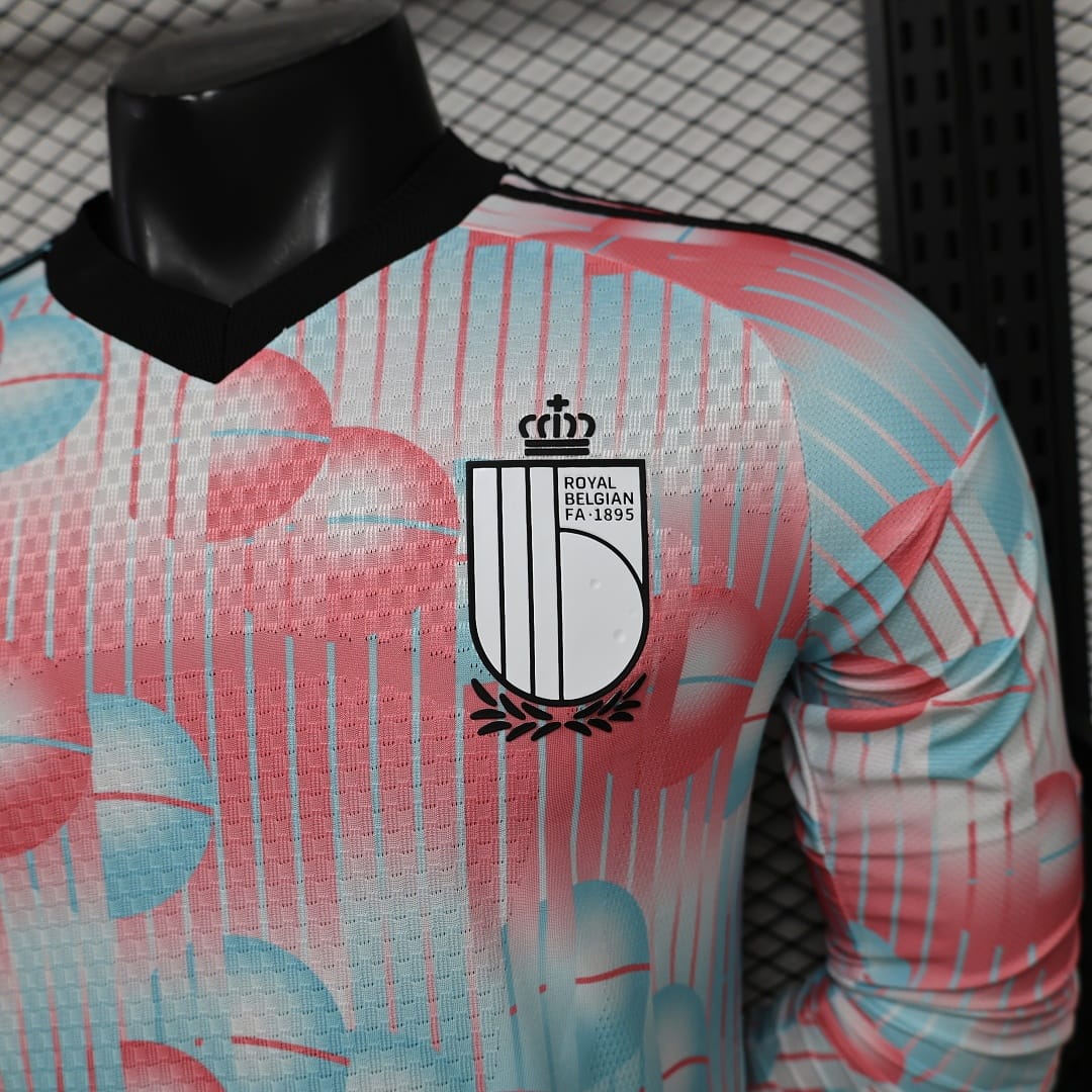 Belgium Authentic Football Jersey Away Long Sleeve Shirt World Cup 2026 thumbnail 5