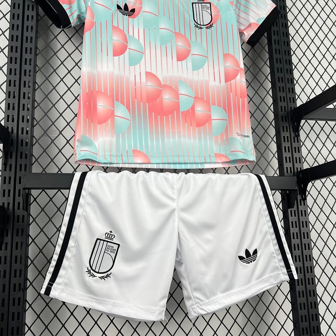 Belgium Football Jersey Away Kids Kit Jersey+Shorts World Cup 2026 thumbnail 5
