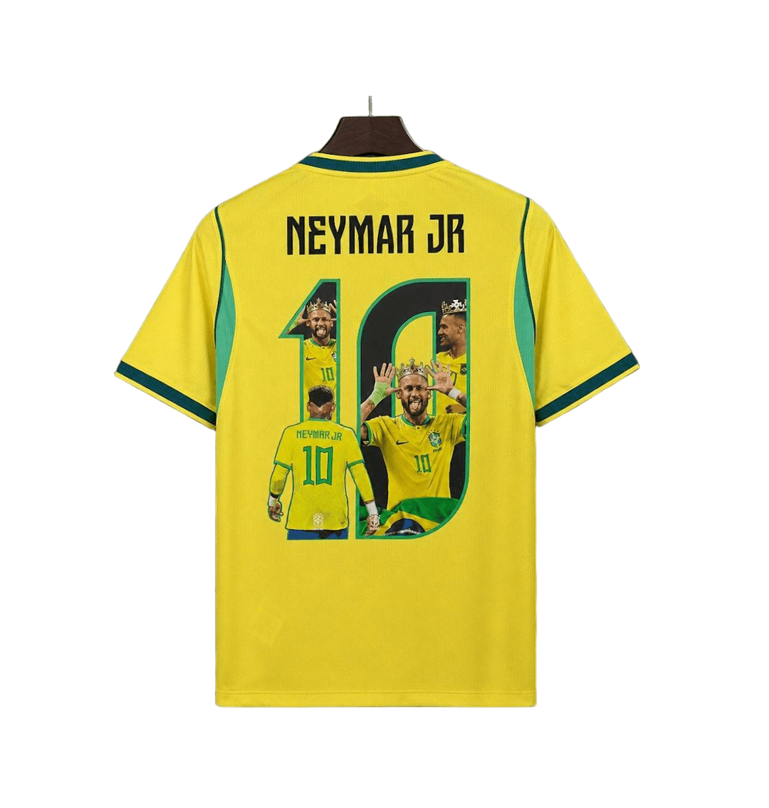 Brazil Soccer Jersey Home Neymar JR Special Custom Shirt World Cup 2026 thumbnail 3