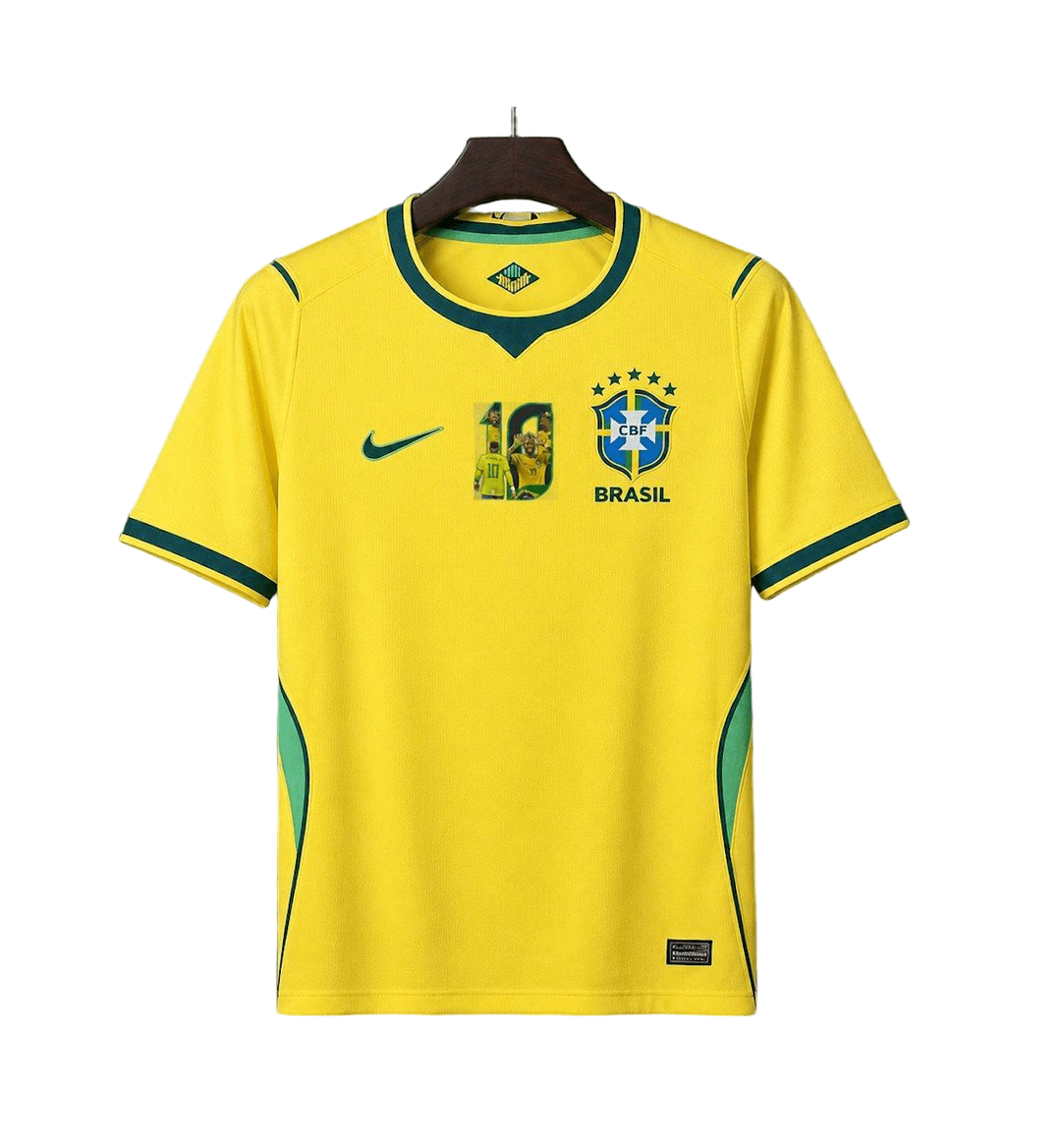 Brazil Soccer Jersey Home Neymar JR Special Custom Shirt World Cup 2026 thumbnail 2