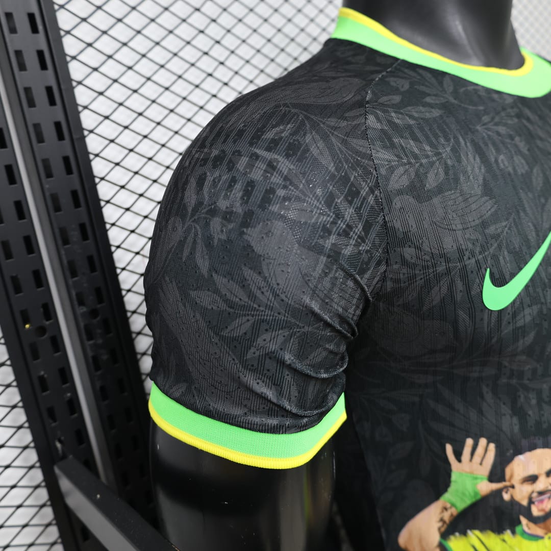 Brazil Soccer Jersey Home Neymar JR Special Custom Shirt World Cup 2026-27 thumbnail 6
