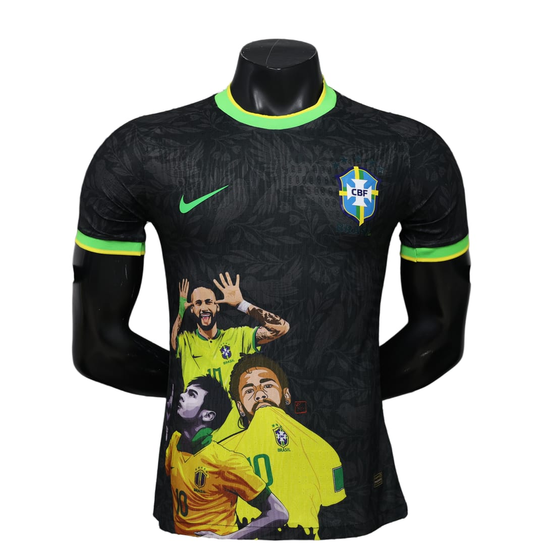 Brazil Soccer Jersey Home Neymar JR Special Custom Shirt World Cup 2026-27 thumbnail 8