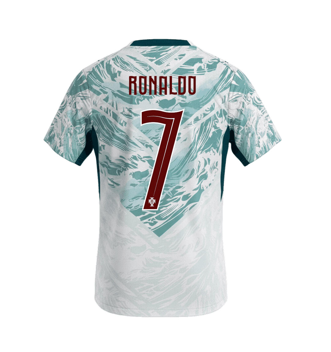 Ronaldo #7 Portugal Soccer Jersey Away Custom Shirt World Cup 2026 thumbnail 1