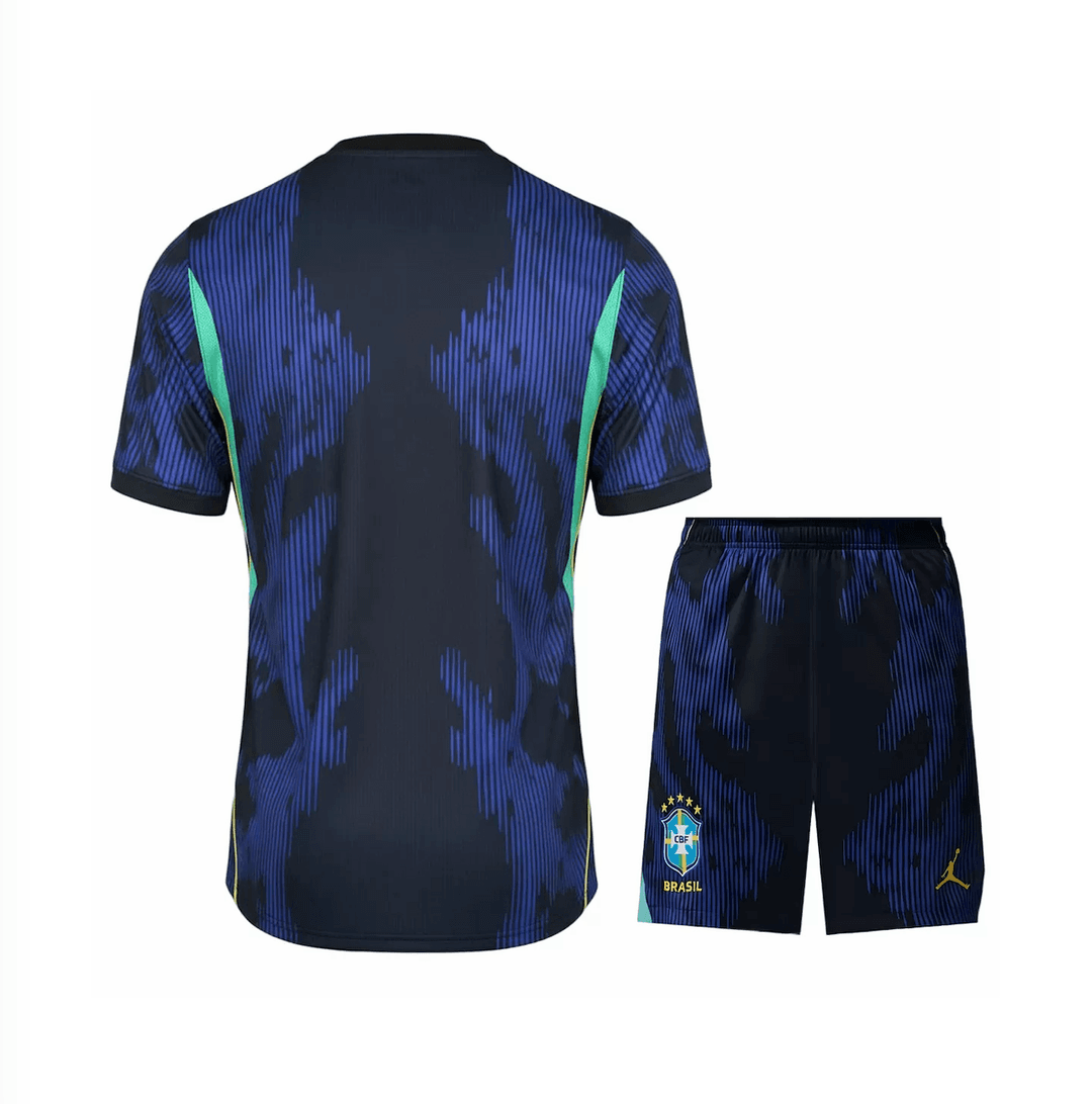 Brazil Soccer Jersey Away Kit Jersey+Shorts World Cup 2026 thumbnail 2