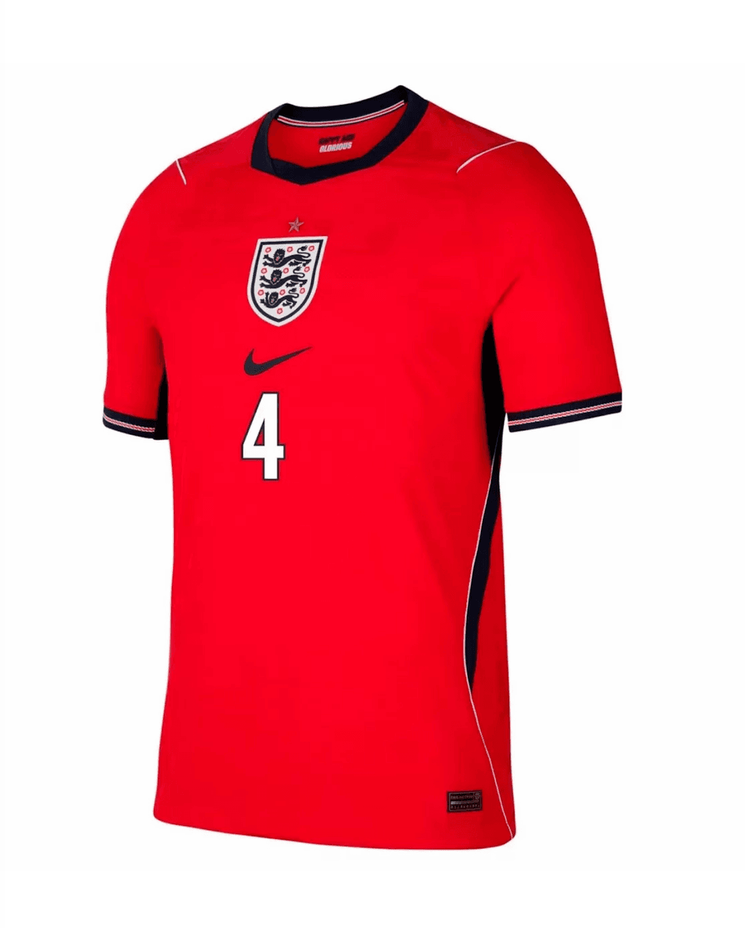 RICE #4 England Authentic Soccer Jersey Away Shirt World Cup 2026 thumbnail 2