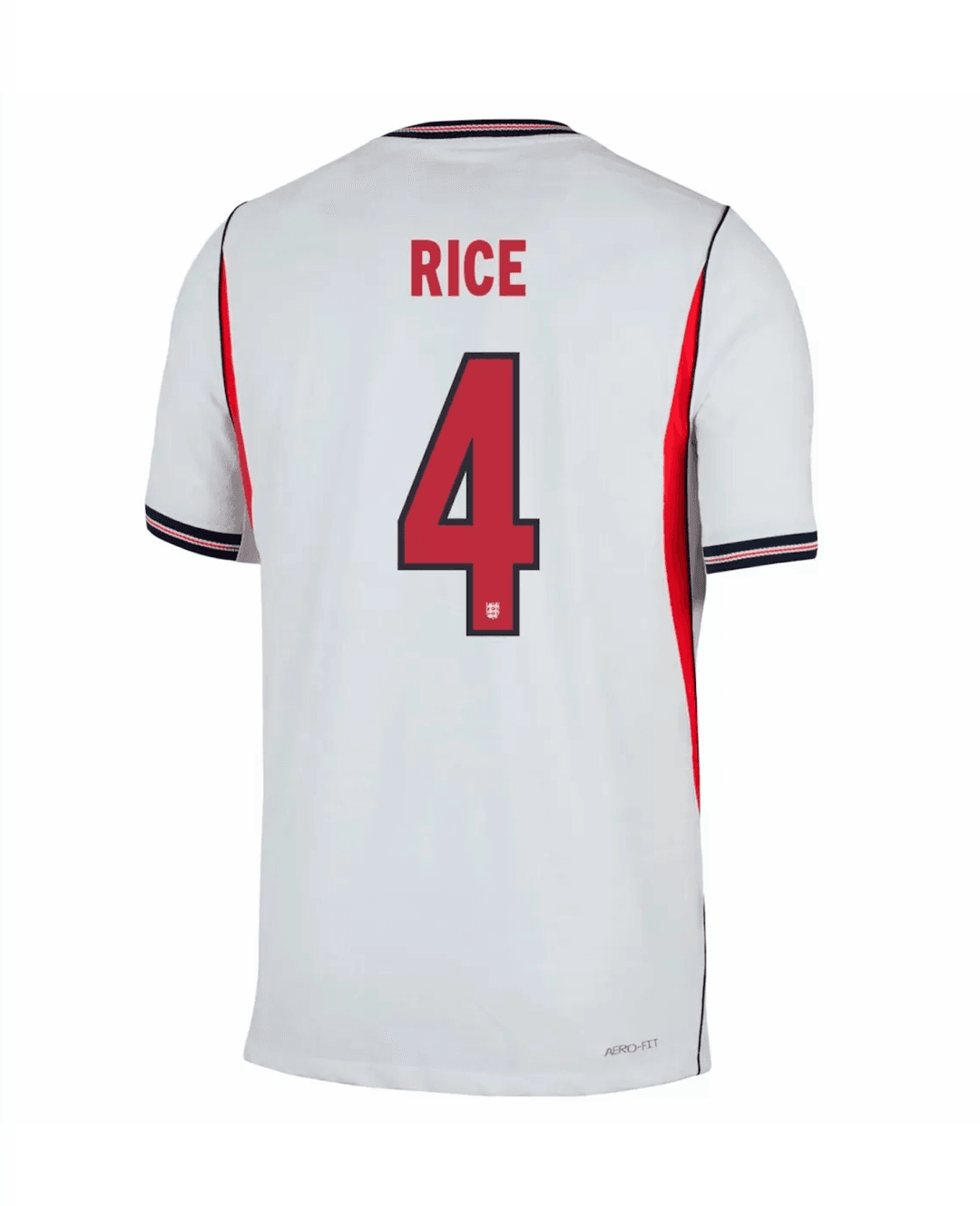 RICE #4 England Authentic Soccer Jersey Home Shirt World Cup 2026 thumbnail 1