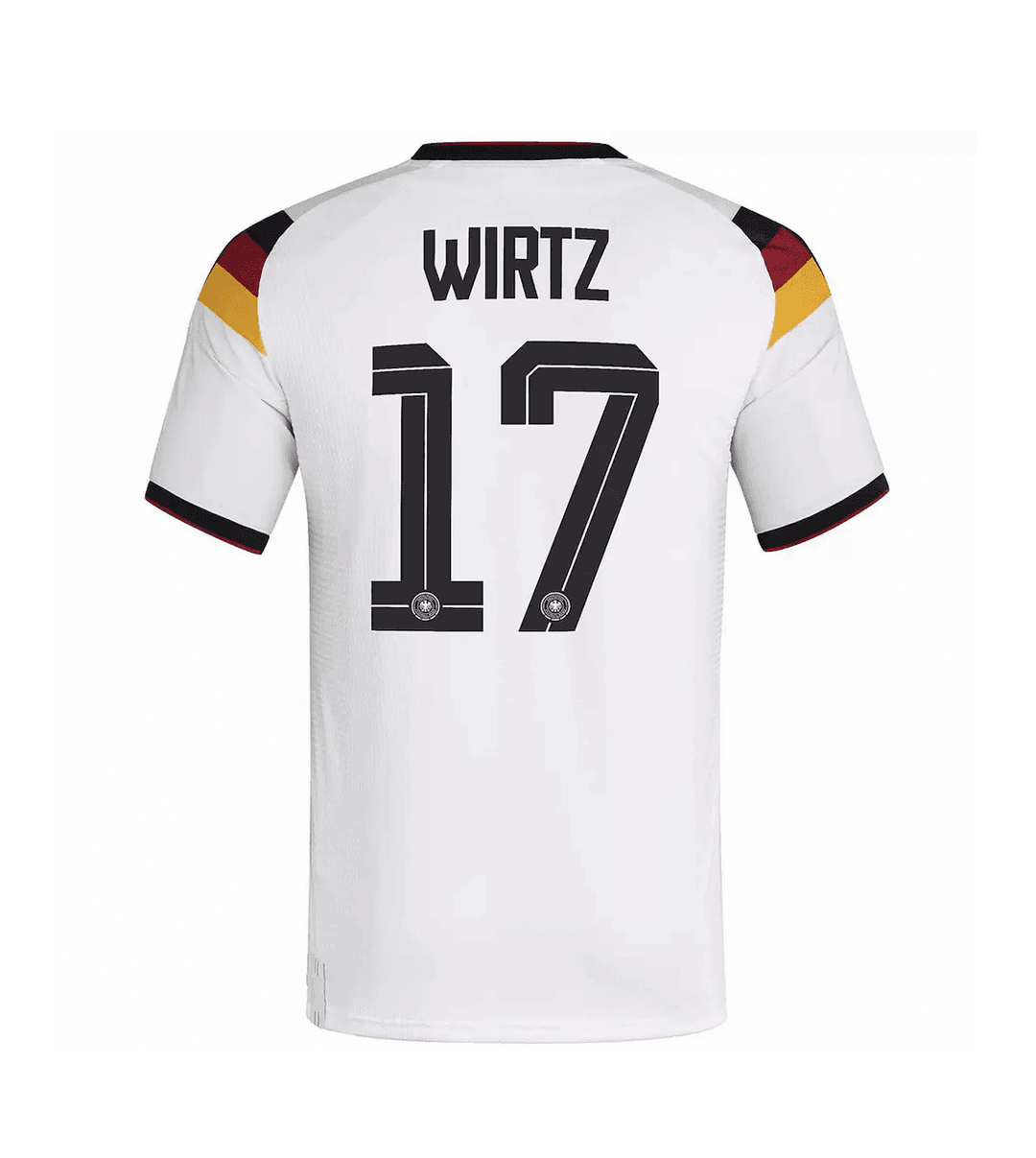 WIRTZ #17 Germany Authentic Football Jersey Home Shirt World Cup 2026 thumbnail 1