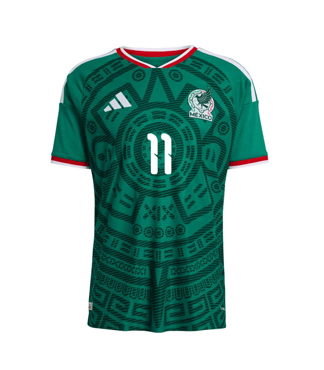 S.GIMENEZ #11 Mexico Authentic Home Kit Soccer Jersey World Cup 2026 thumbnail 2