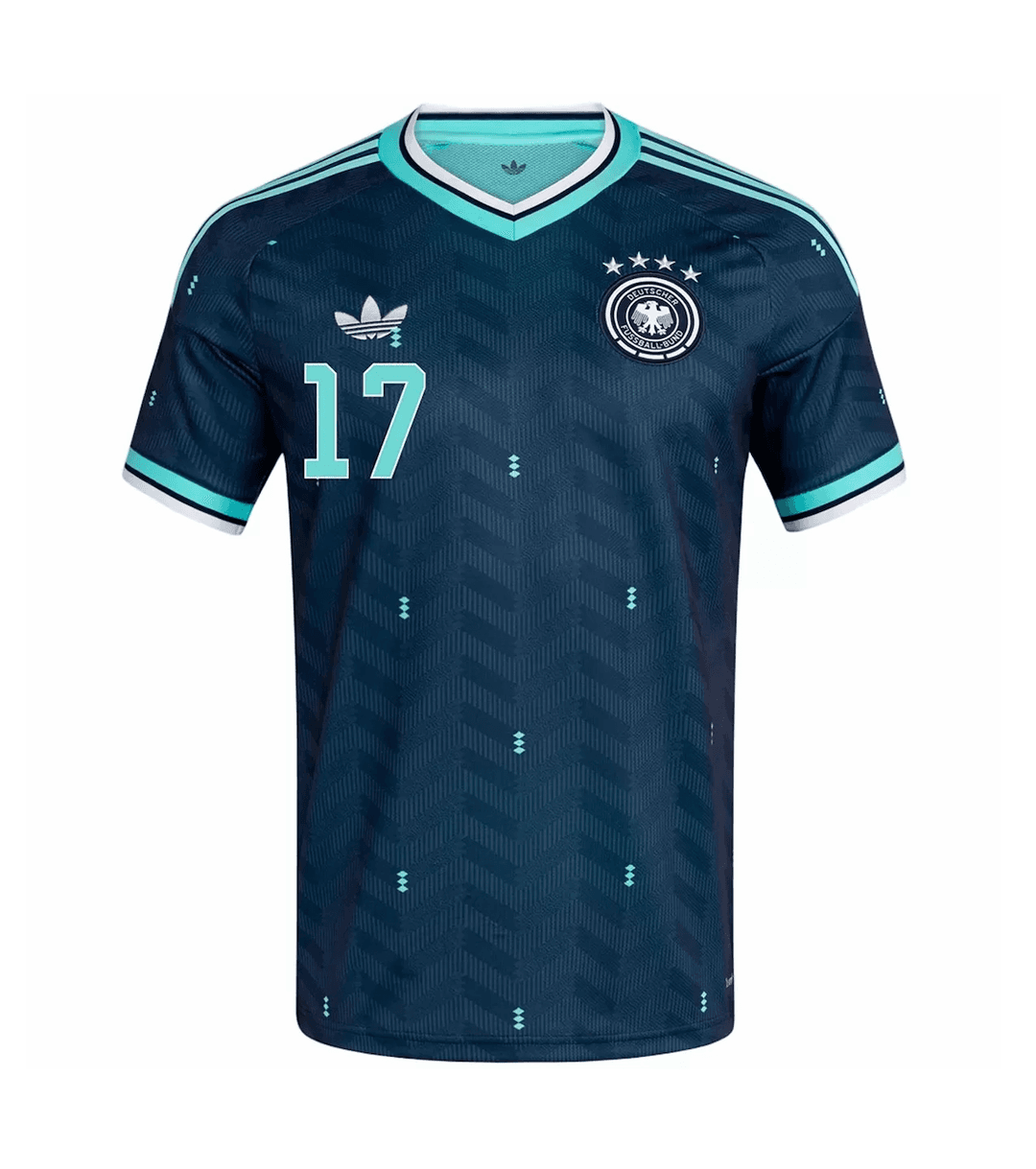 WIRTZ #17 Germany Football Jersey Away Custom Shirt World Cup 2026 thumbnail 2