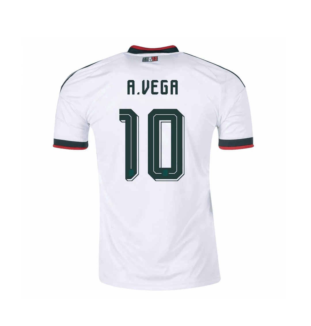 A.VEGA #10 Mexico Soccer Jersey Away Custom Shirt World Cup 2026 thumbnail 1