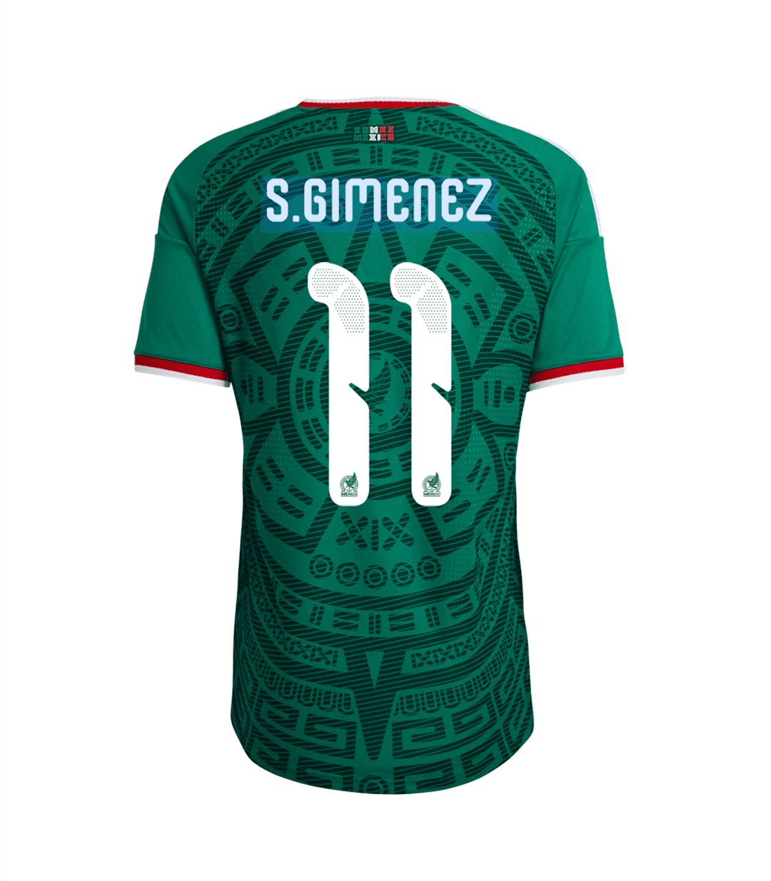 S.GIMENEZ #11 Mexico Authentic Home Kit Soccer Jersey World Cup 2026 thumbnail 3