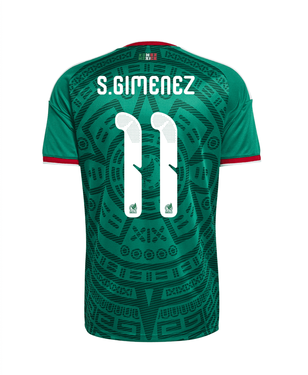 S.GIMENEZ #11 Mexico Soccer Jersey Home Custom Shirt World Cup 2026 thumbnail 1
