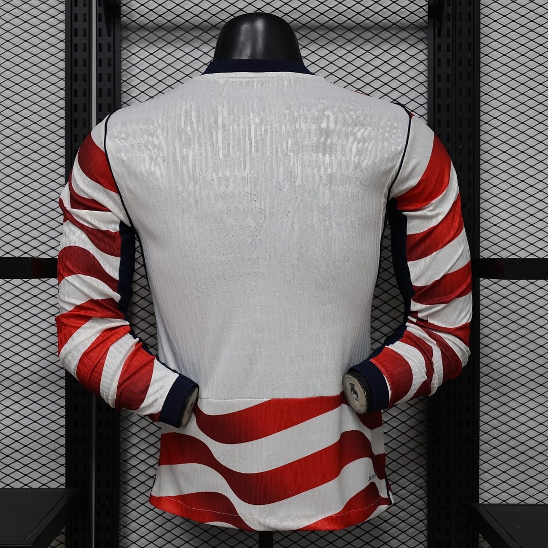 USA Authentic Soccer Jersey Home Long Sleeve Shirt World Cup 2026 thumbnail 2