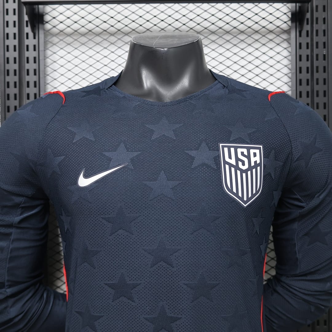 USA Authentic Soccer Jersey Away Long Sleeve Shirt World Cup 2026 thumbnail 3