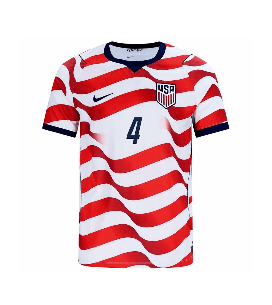 ADAMS #4 USA Soccer Jersey Home Custom Shirt World Cup 2026 thumbnail 2