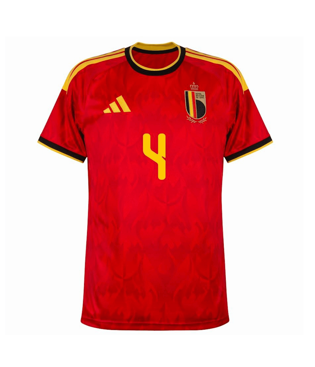 KOMPANY #4 Belgium Soccer Jersey Home Custom Shirt World Cup 2026 thumbnail 2