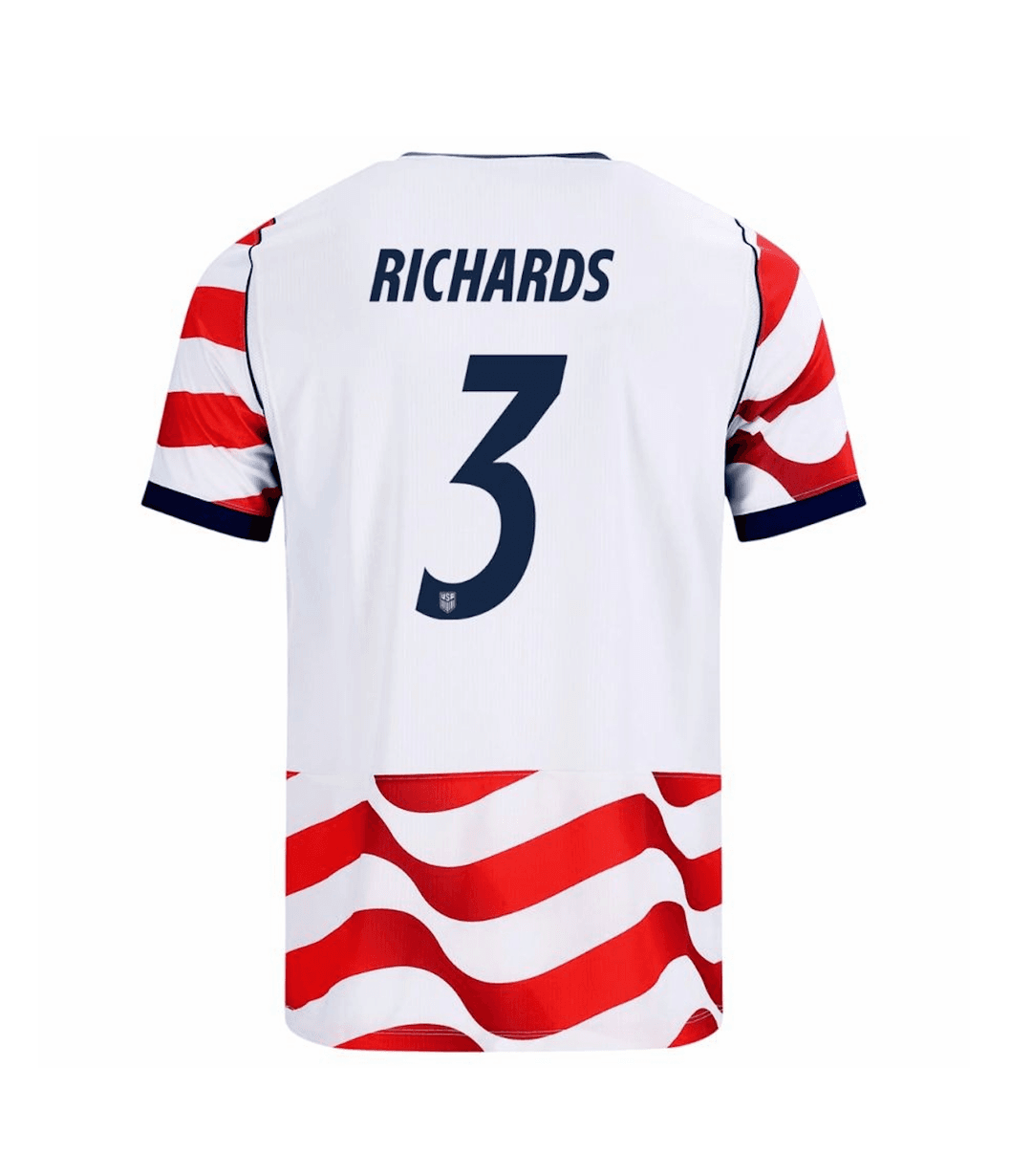 RICHARDS #3 USA Soccer Jersey Home Custom Shirt World Cup 2026 thumbnail 3
