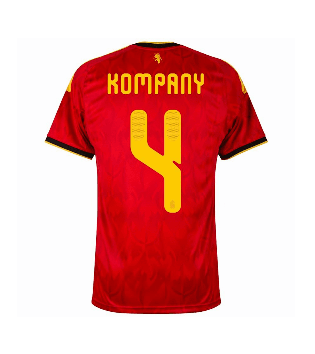 KOMPANY #4 Belgium Soccer Jersey Home Custom Shirt World Cup 2026 thumbnail 1