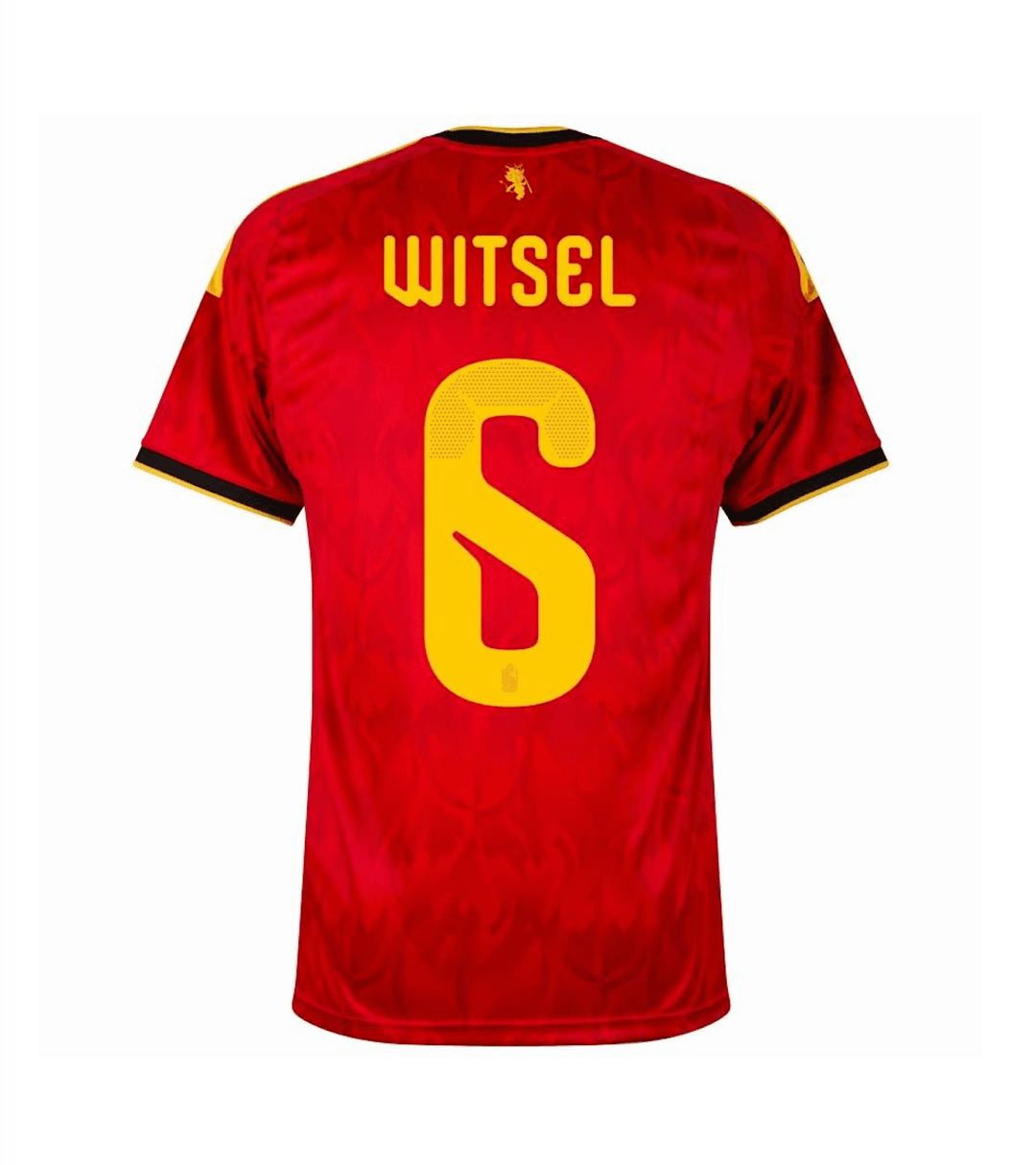 WITSEL #6 Belgium Soccer Jersey Home Custom Shirt World Cup 2026 thumbnail 1