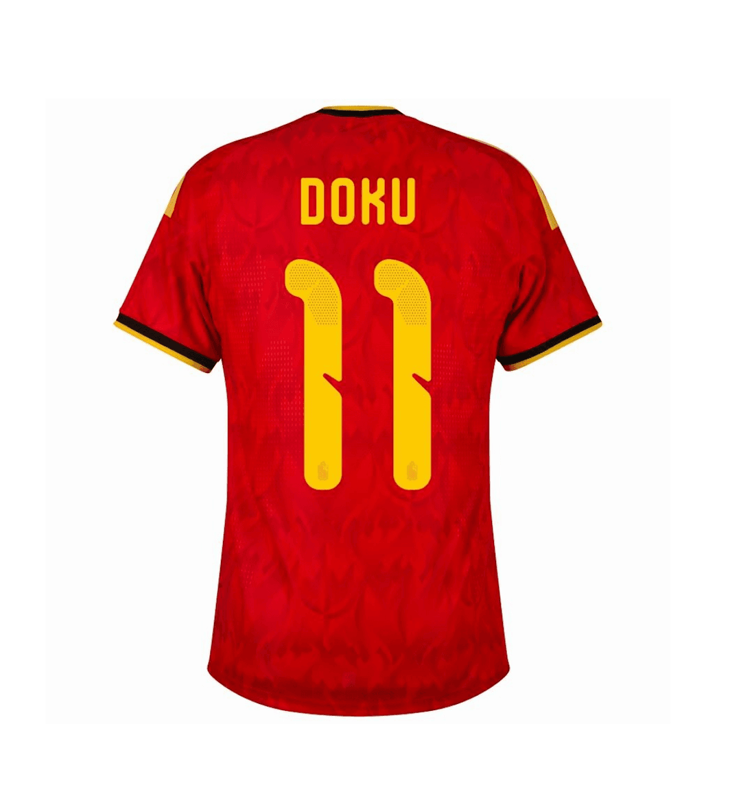 DOKU #11 Belgium Authentic Football Jersey Home Shirt World Cup 2026 thumbnail 1