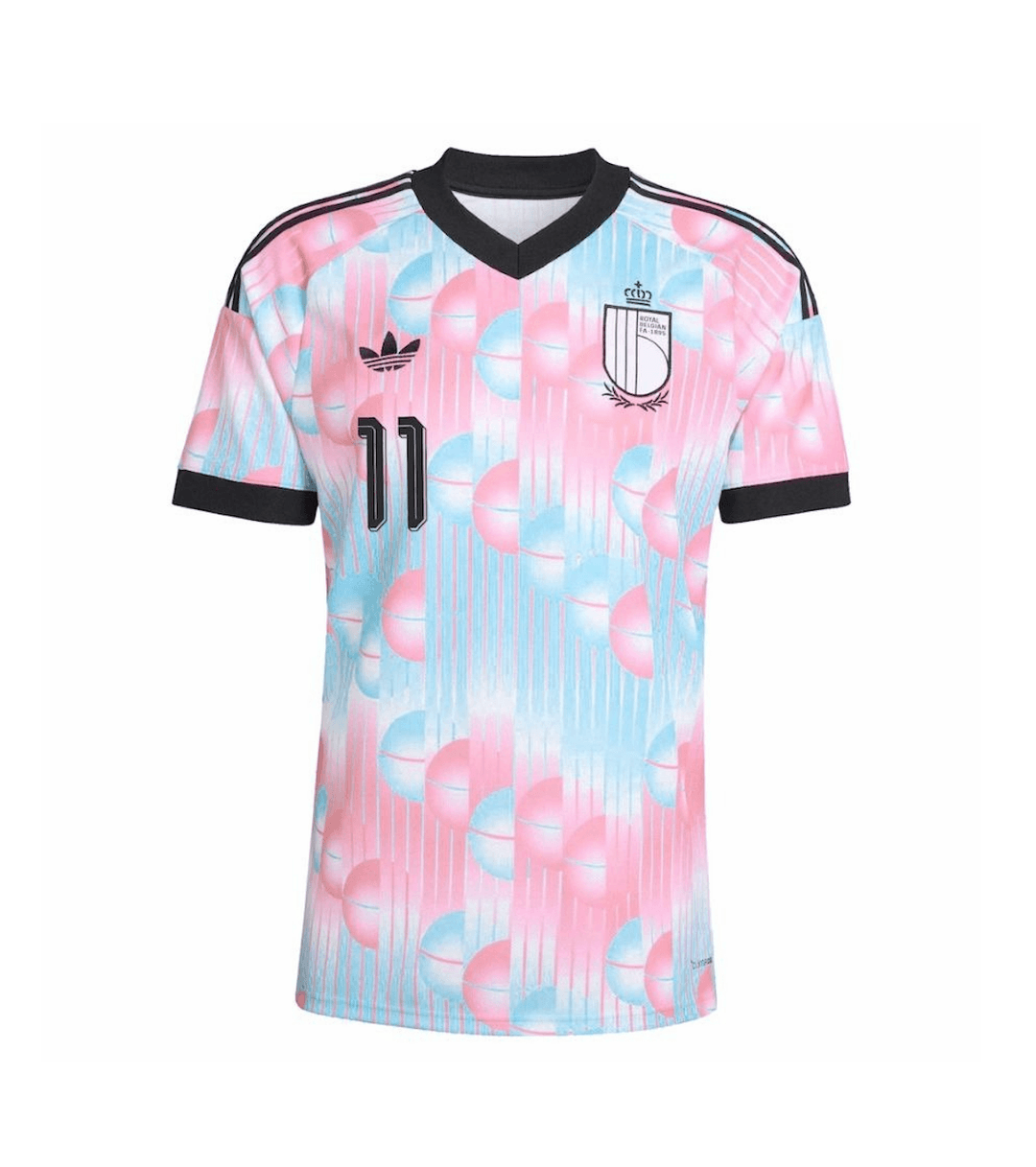 DOKU #11 Belgium Football Jersey Away Custom Shirt World Cup 2026 thumbnail 2