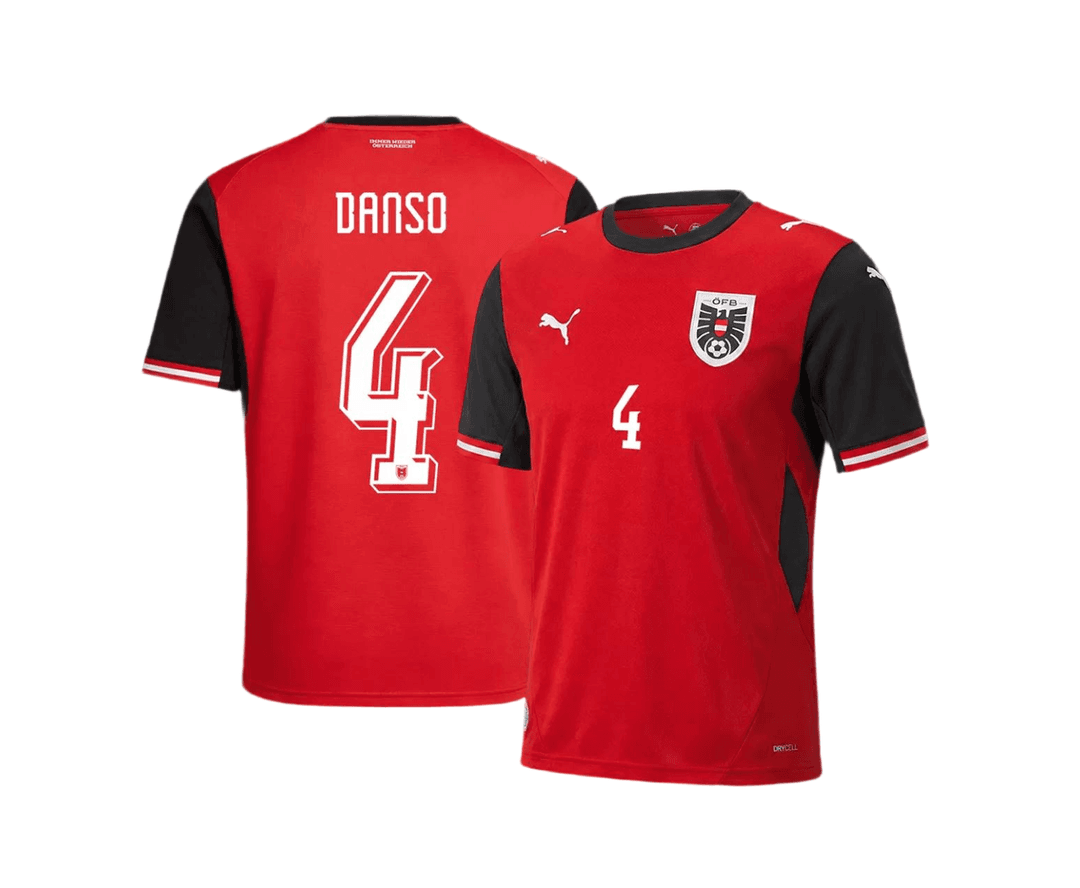 DANSO #4 Austria Soccer Jersey Home Custom Shirt World Cup 2026 thumbnail 2