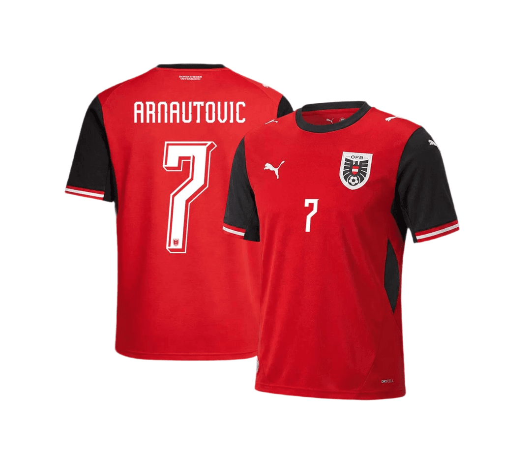 ARNAUTOVIC #7 Austria Soccer Jersey Home Custom Shirt World Cup 2026 thumbnail 1