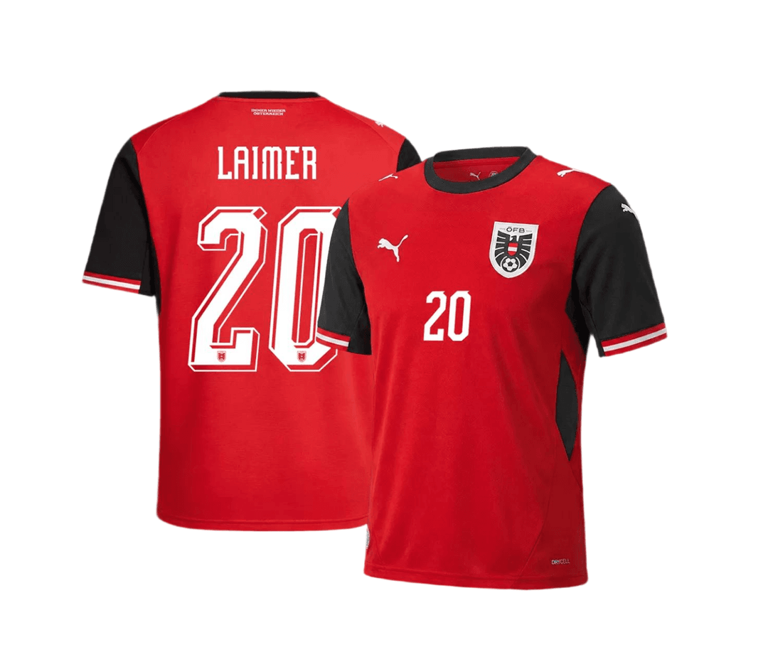 LAIMER #20 Austria Soccer Jersey Home Custom Shirt World Cup 2026 thumbnail 1