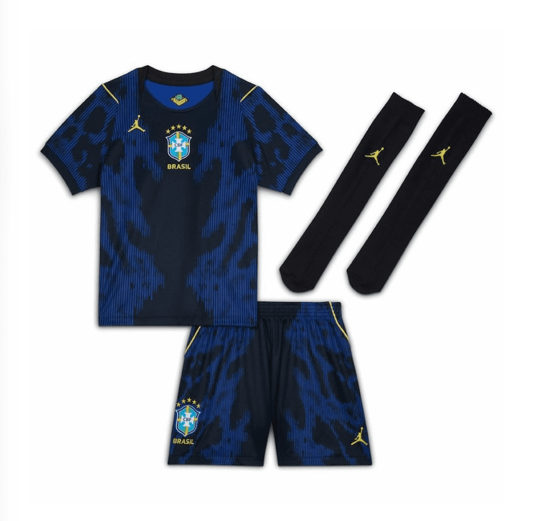 Brazil Soccer Jersey Away Kids Full Kit World Cup 2026 thumbnail 1