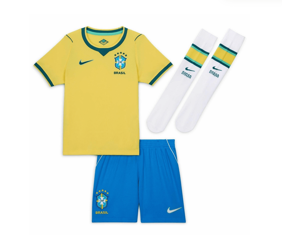 Brazil Soccer Jersey Home Kids Full Kit World Cup 2026 thumbnail 3