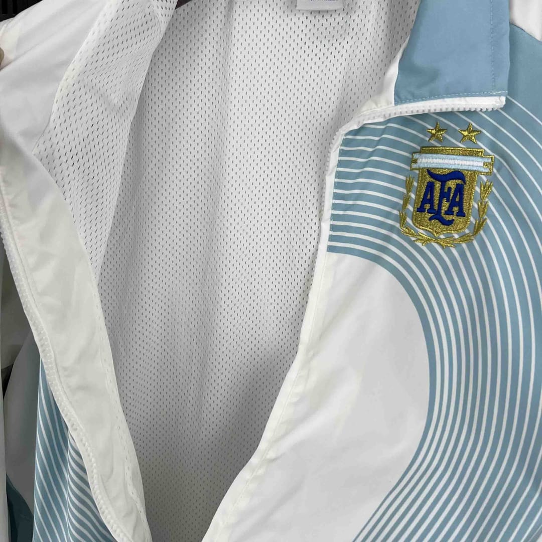 Argentina retro trench coat jacket, blue, 2026 World Cup thumbnail 3