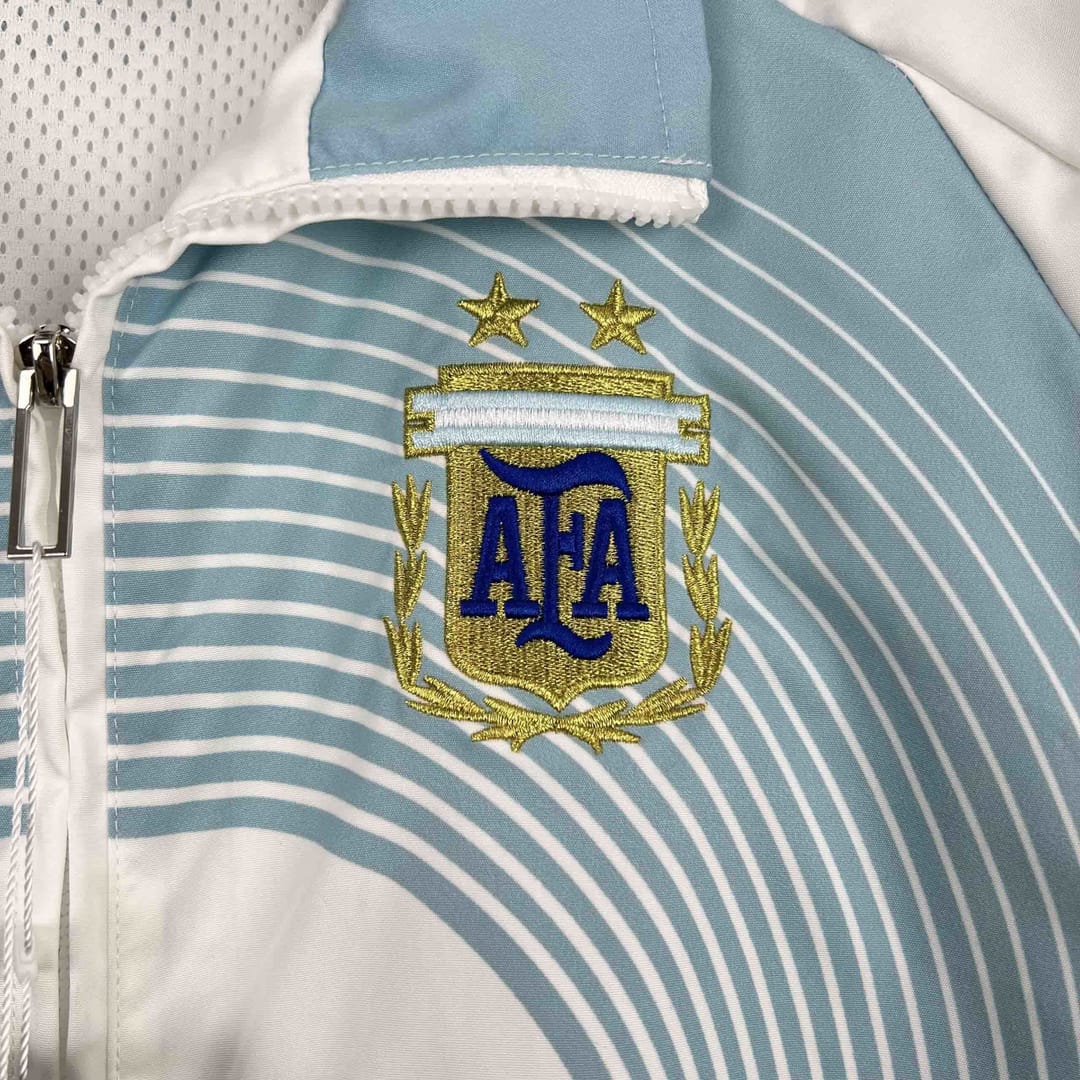 Argentina retro trench coat jacket, blue, 2026 World Cup thumbnail 4