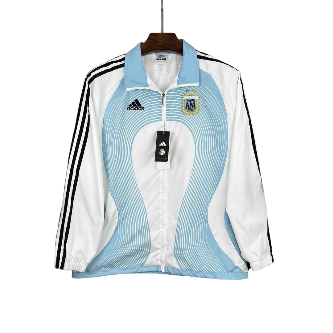 Argentina retro trench coat jacket, blue, 2026 World Cup thumbnail 6