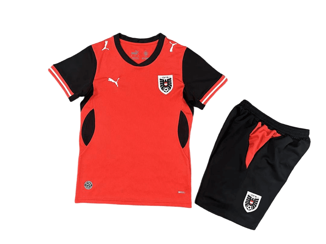 Austria Soccer Jersey Home Kids Kit Jersey+Shorts World Cup 2026 thumbnail 3