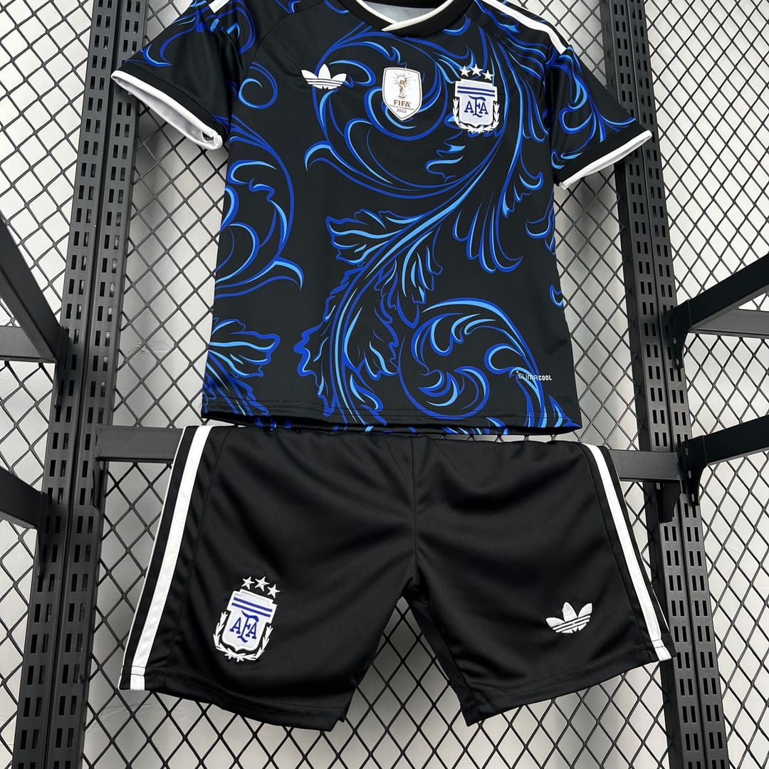 2026 Argentina World cup Away Kids Soccer jersey Kit Fan edition thumbnail 3