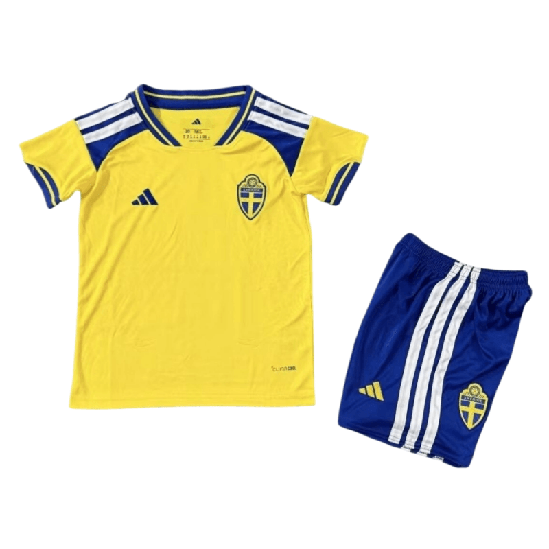 Sweden World Cup 2026 Home Kids Kit & Jersey + Shorts thumbnail 1
