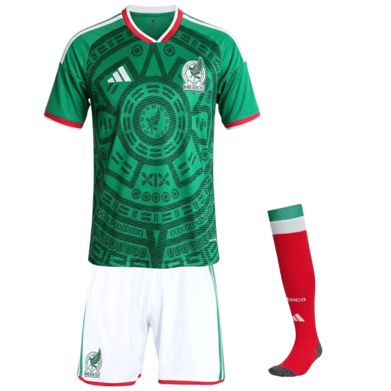 2026 World Cup Mexico Home Kids Full Kit Football jersey Fan edition thumbnail 10